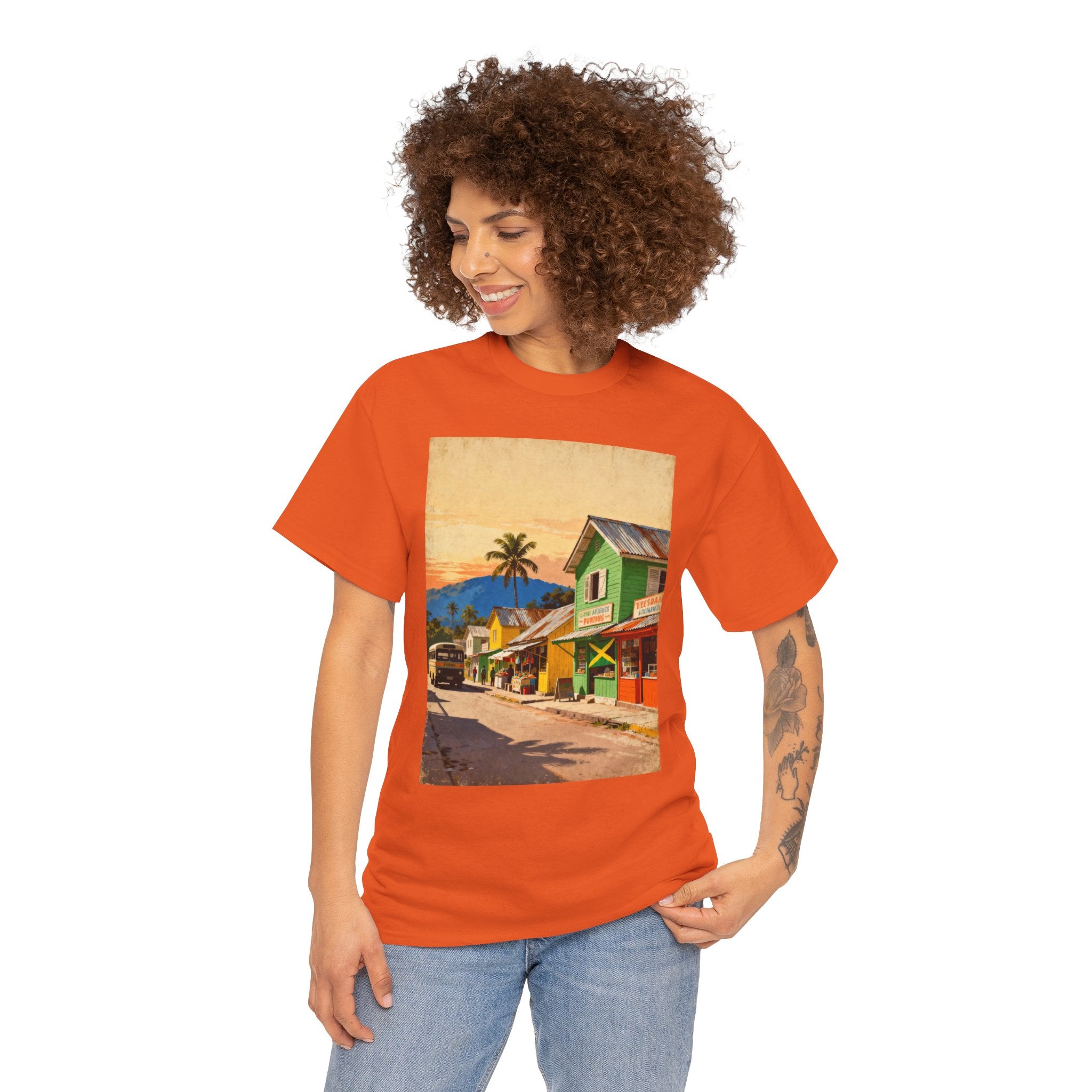 Jamaica Street Scene Vintage T‑Shirt