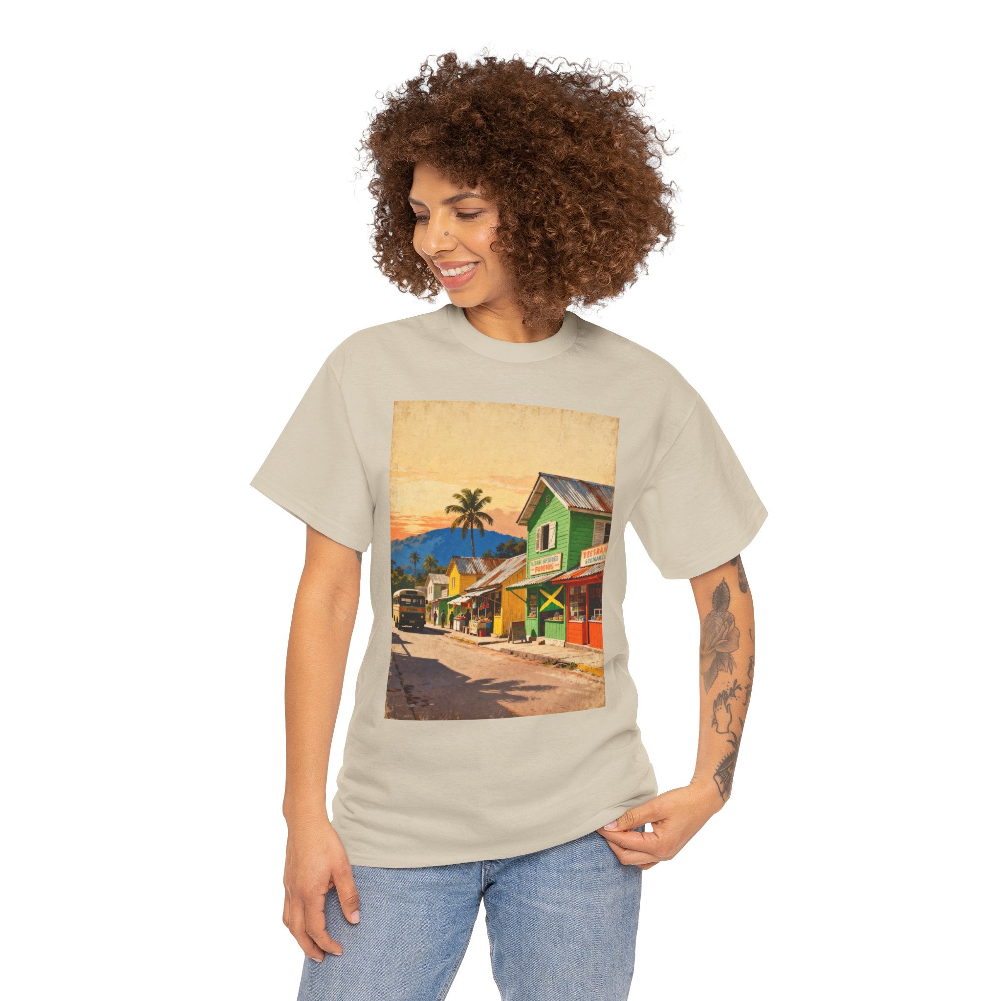 Jamaica Street Scene Vintage T‑Shirt
