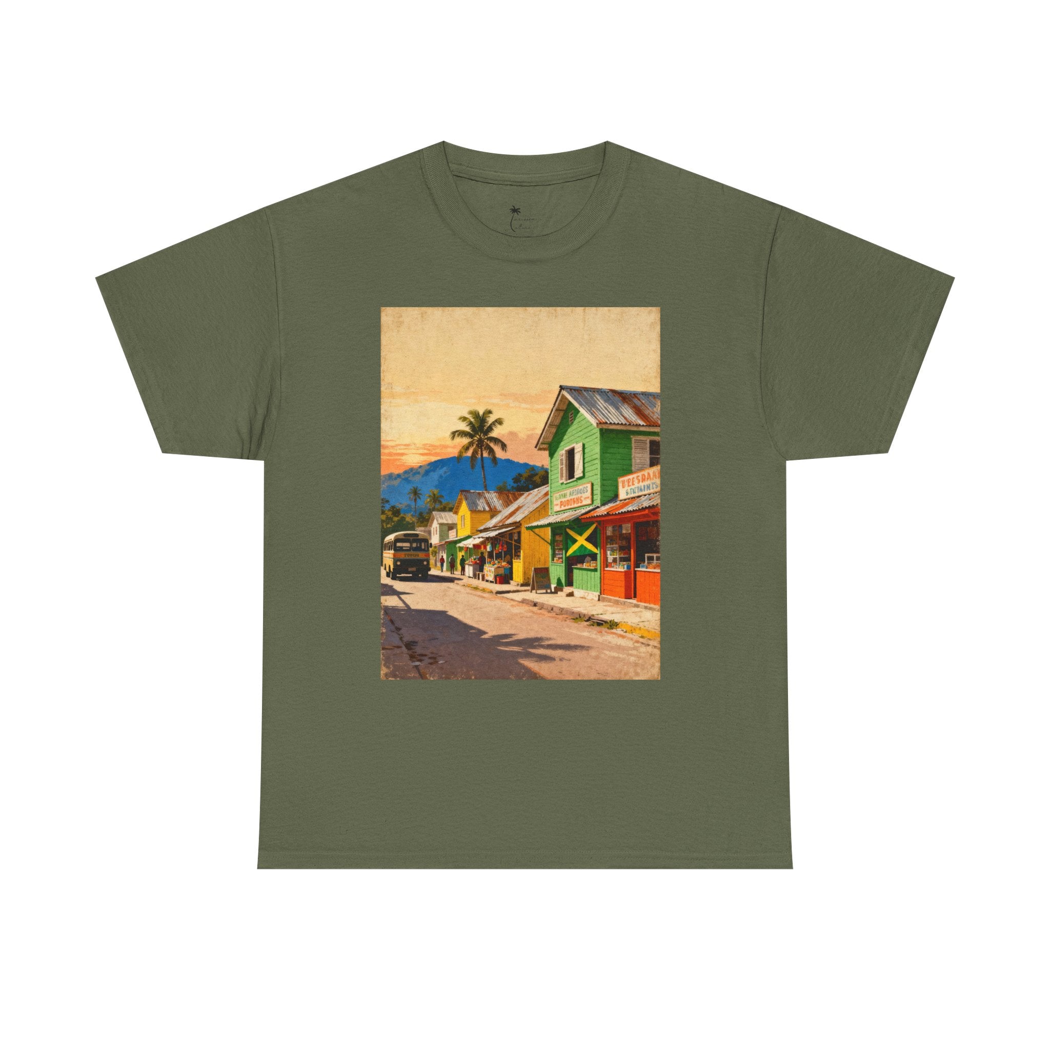 Jamaica Street Scene Vintage T‑Shirt