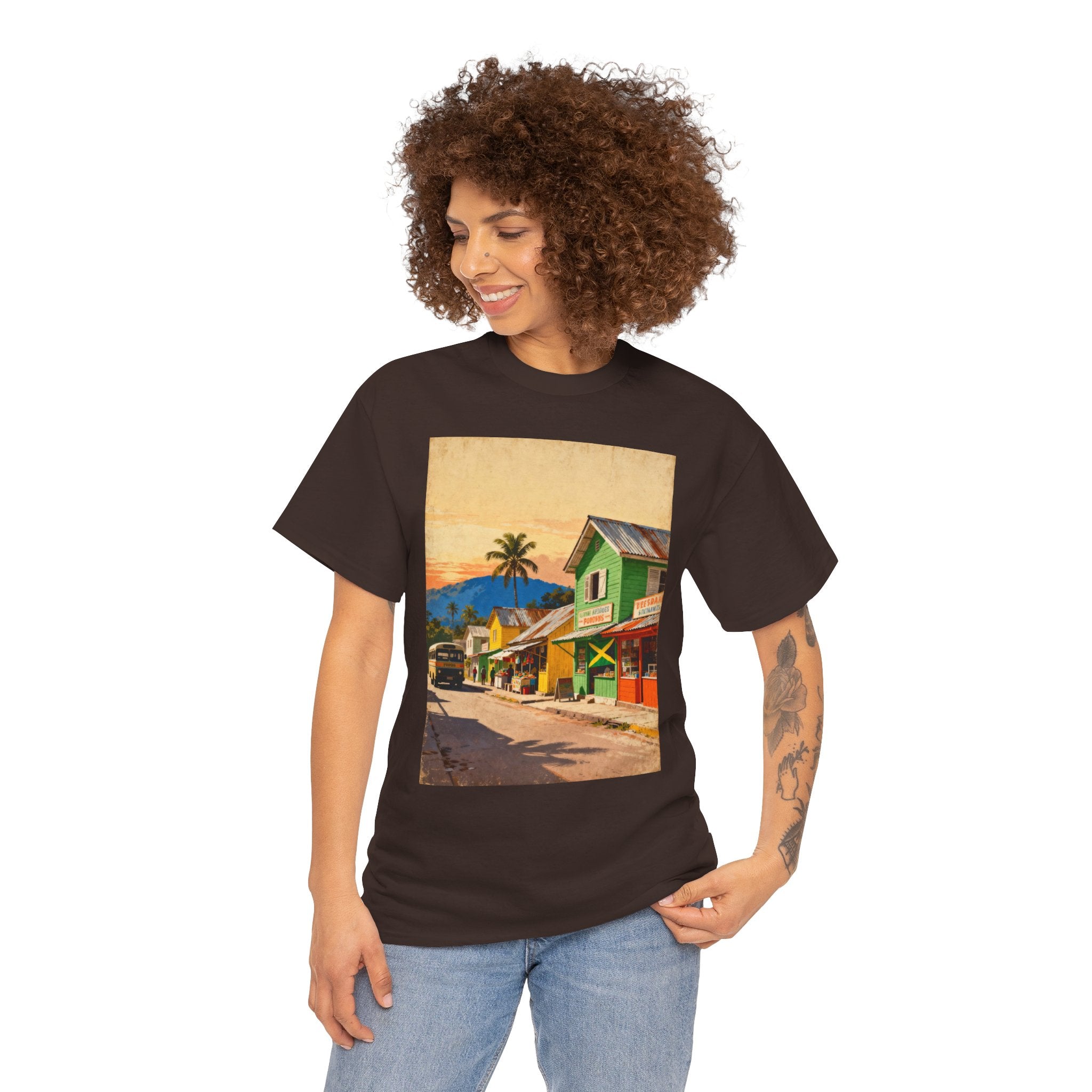 Jamaica Street Scene Vintage T‑Shirt