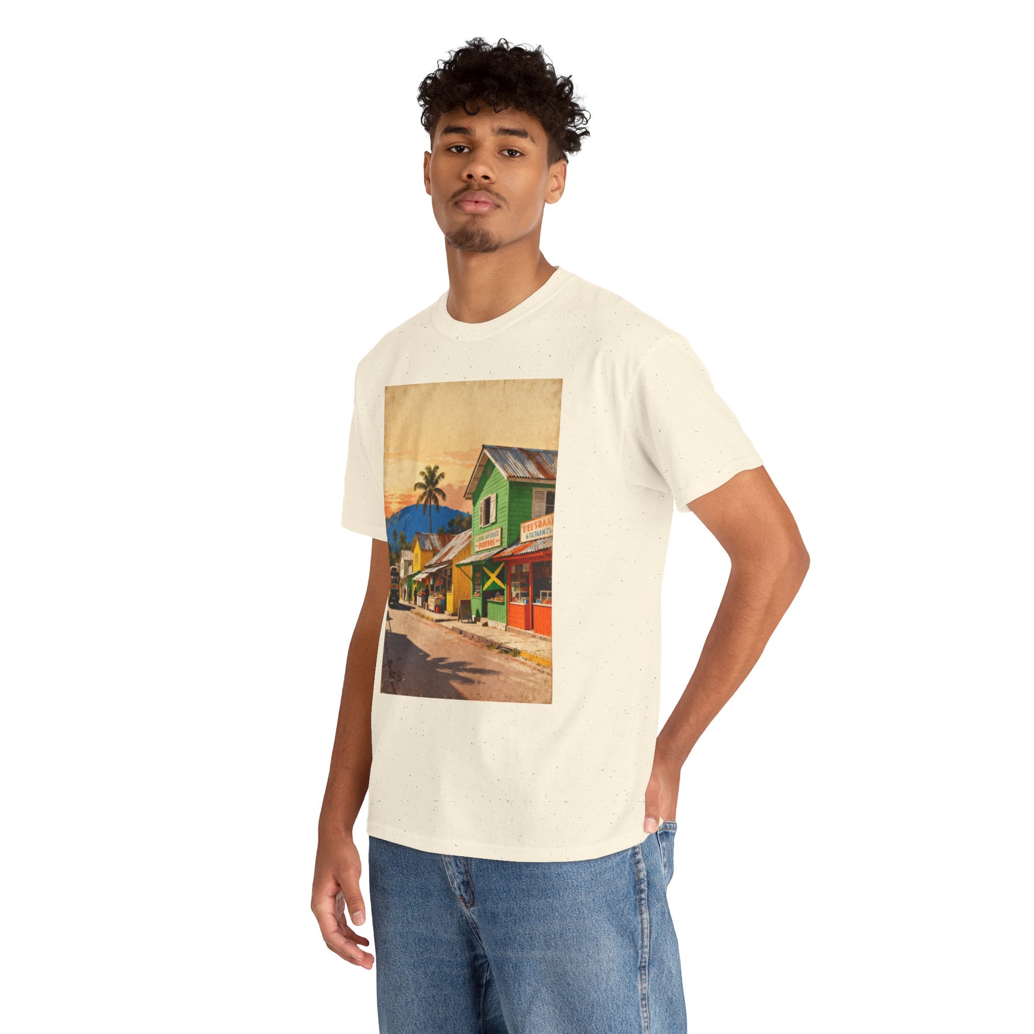 Jamaica Street Scene Vintage T‑Shirt