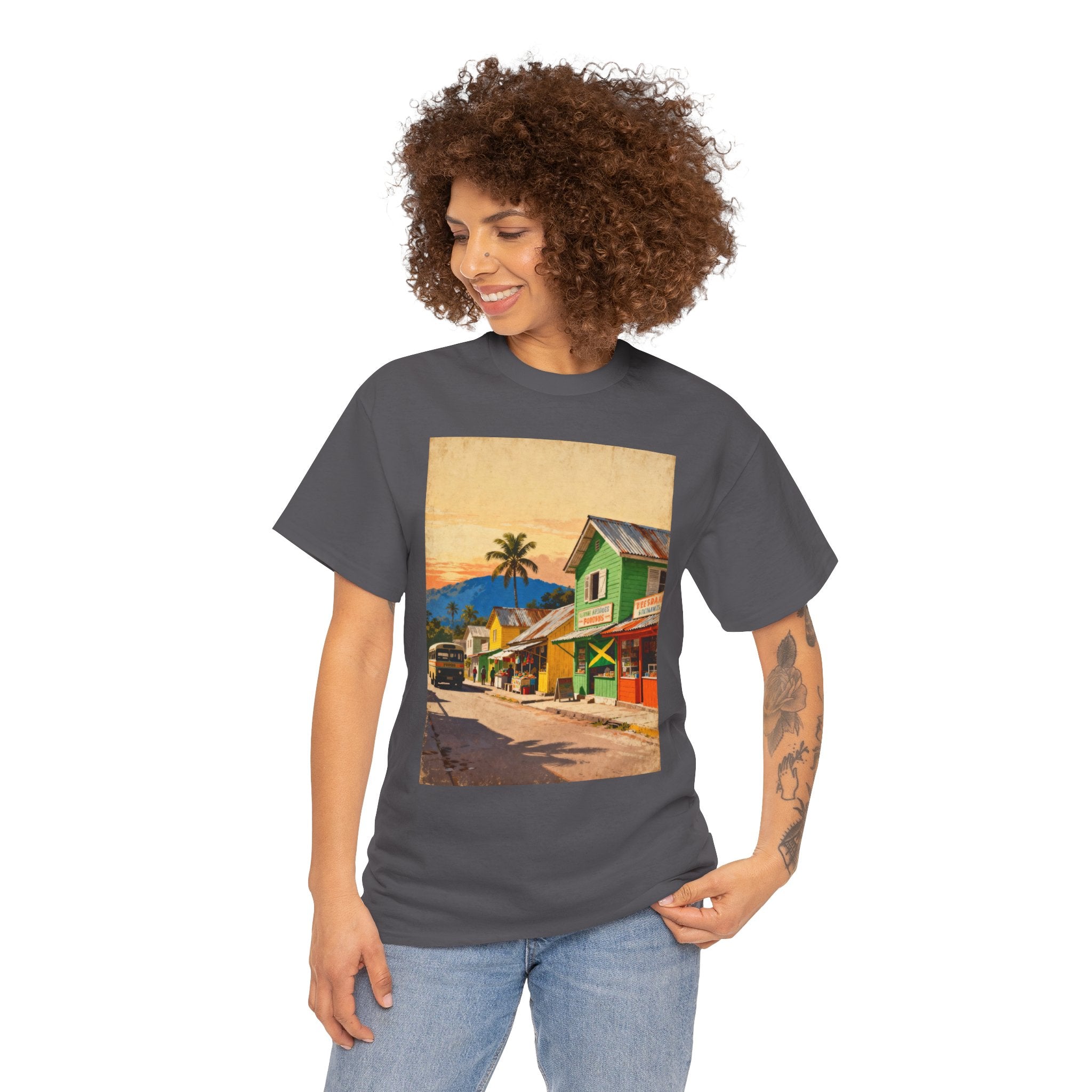 Jamaica Street Scene Vintage T‑Shirt