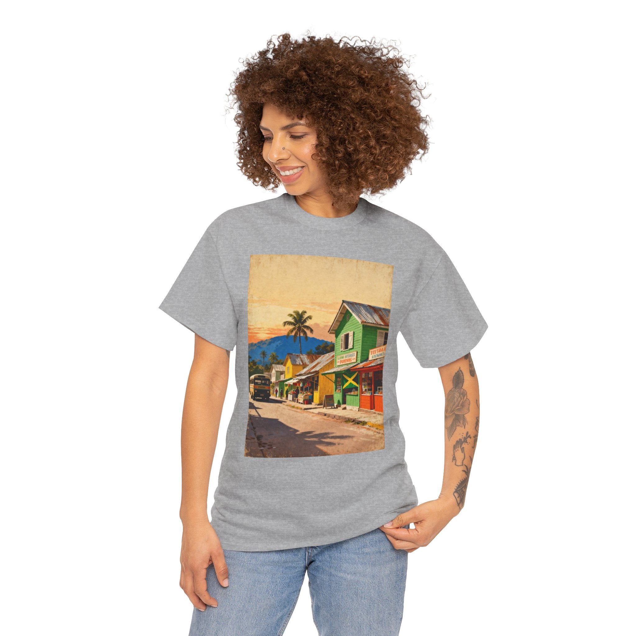Jamaica Street Scene Vintage T‑Shirt