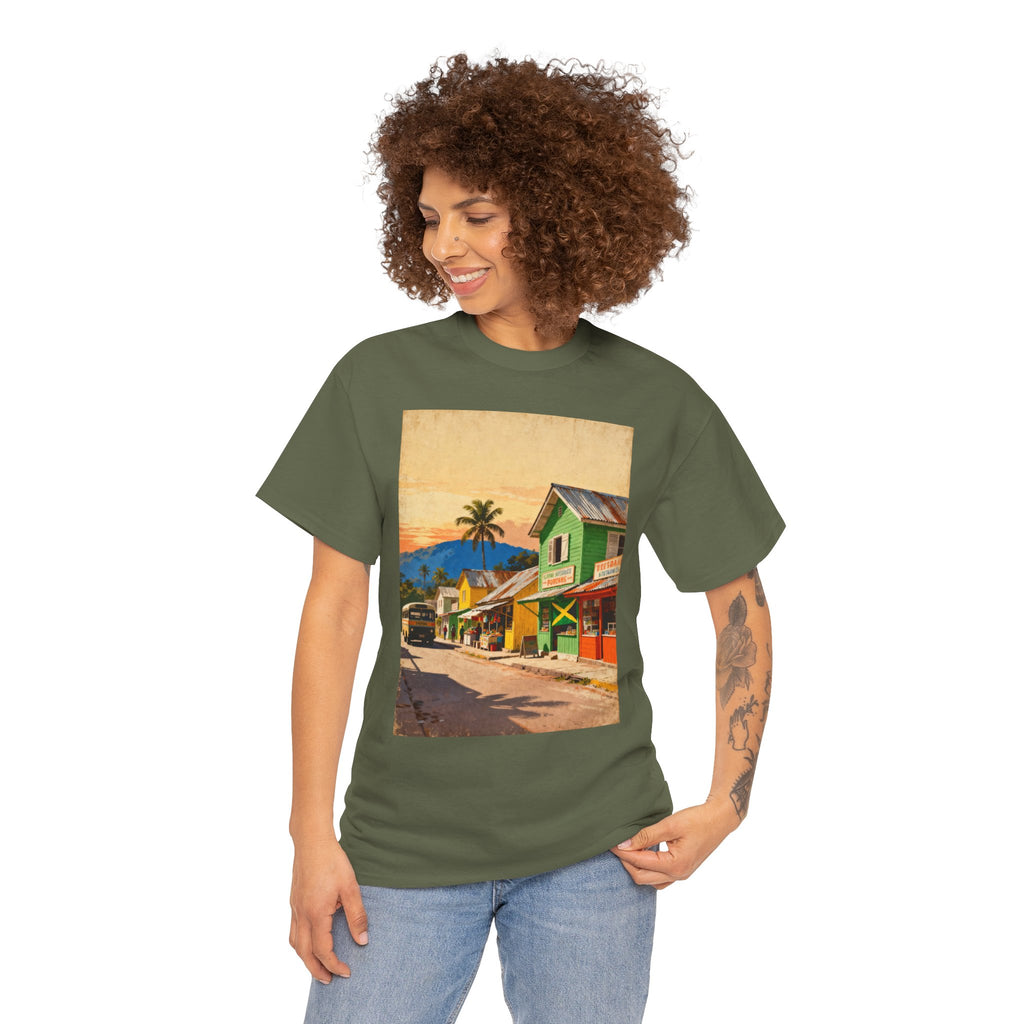 Jamaica Street Scene Vintage T‑Shirt