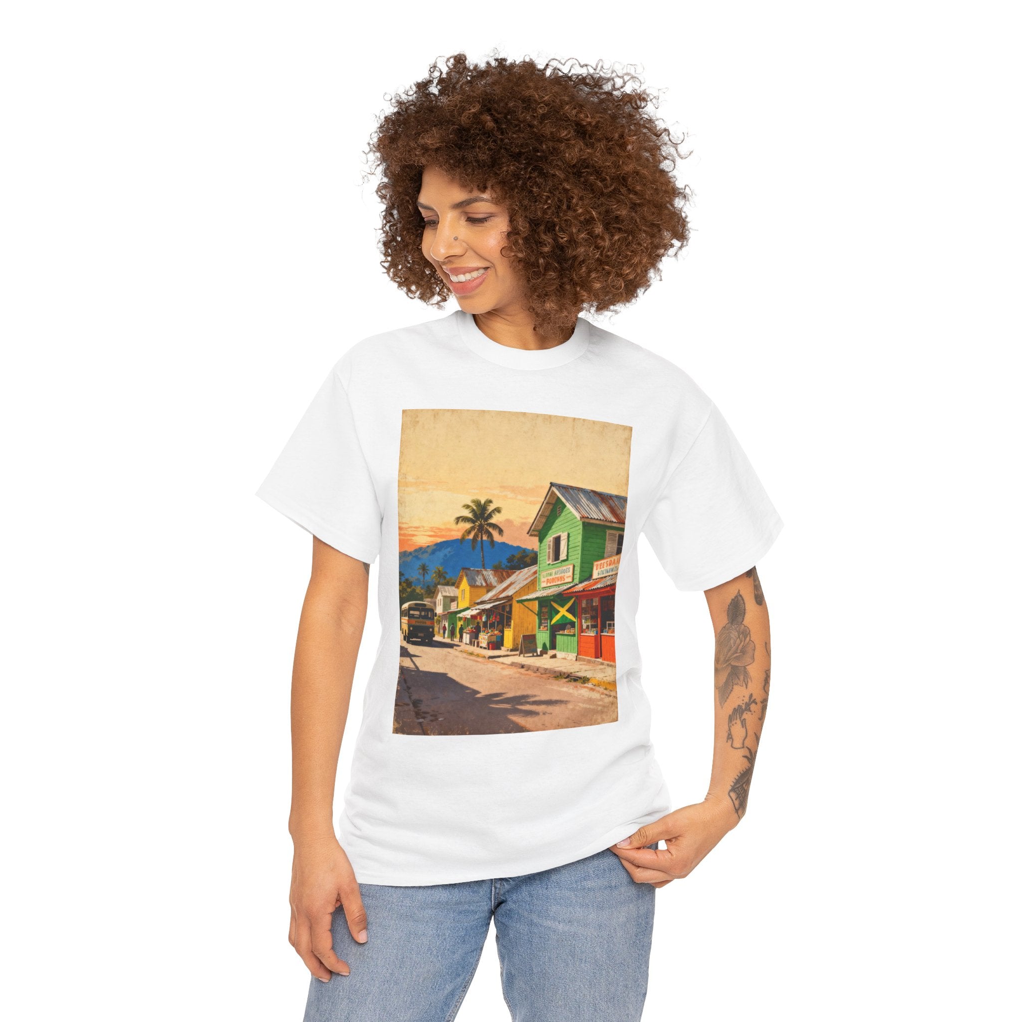 Jamaica Street Scene Vintage T‑Shirt