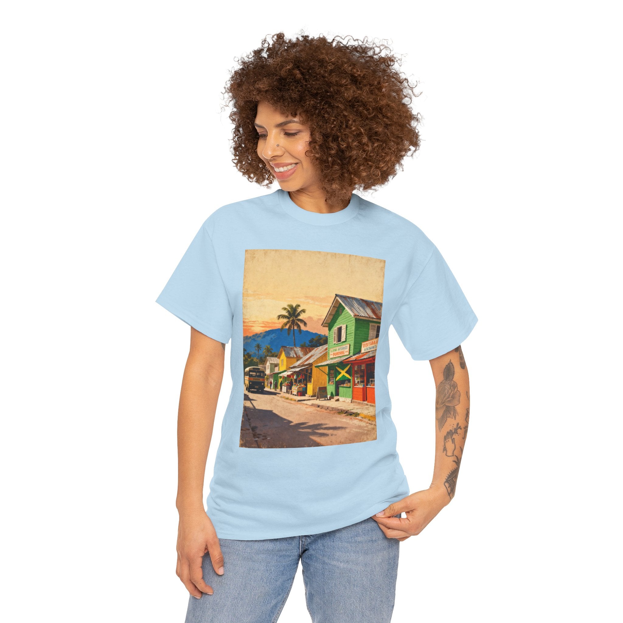 Jamaica Street Scene Vintage T‑Shirt
