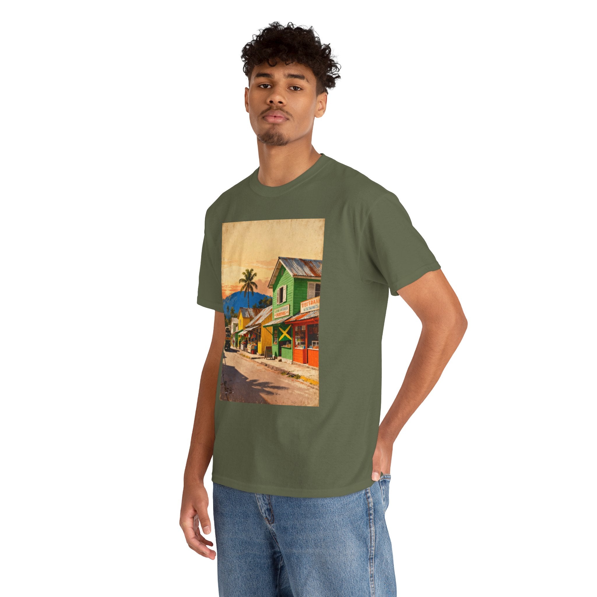 Jamaica Street Scene Vintage T‑Shirt