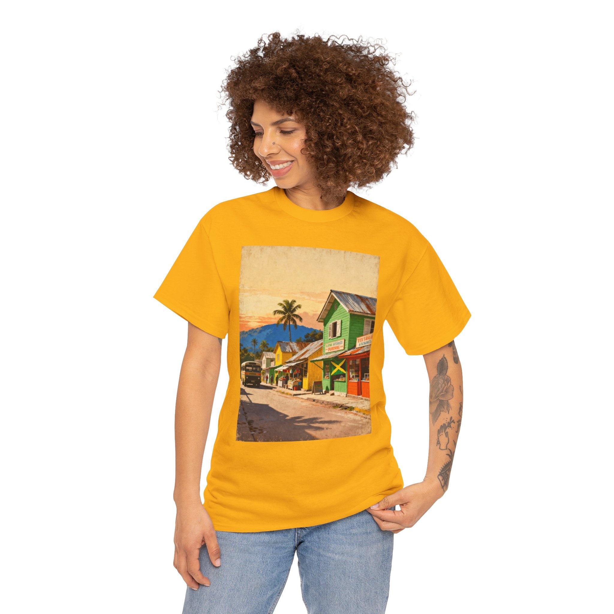 Jamaica Street Scene Vintage T‑Shirt