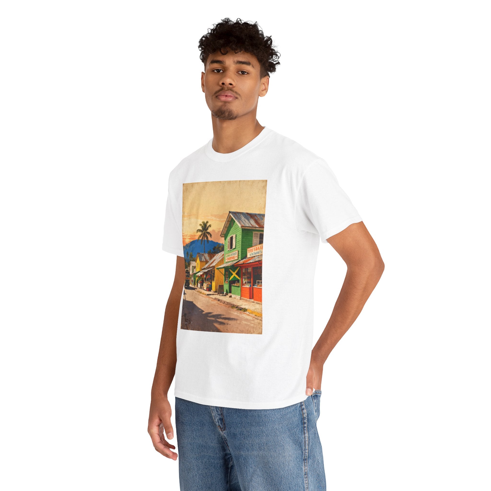 Jamaica Street Scene Vintage T‑Shirt