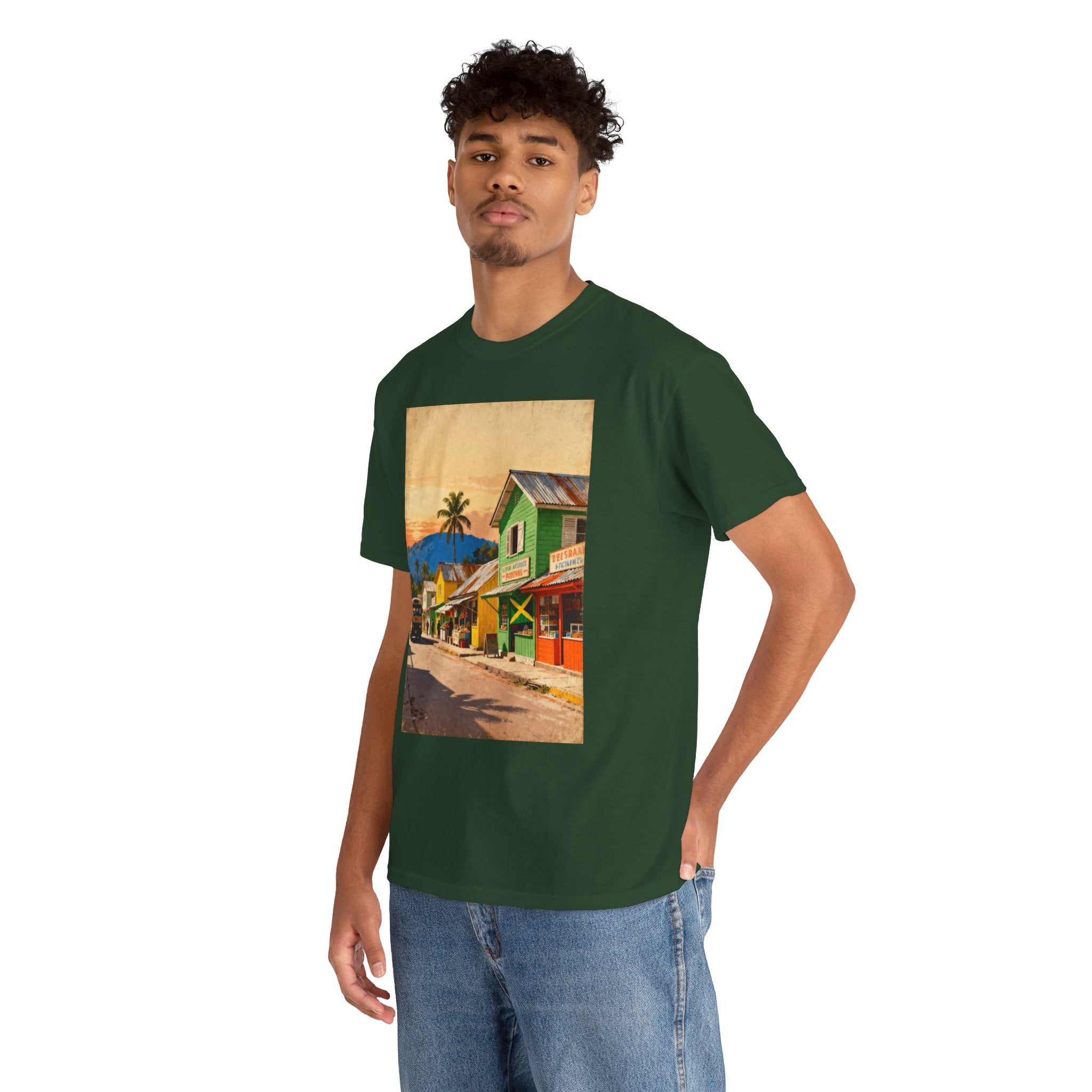 Jamaica Street Scene Vintage T‑Shirt